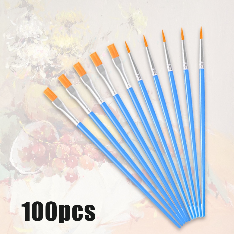 

KODE L27Q 1pcs Kuas Lukis Akrilik Bulu Nilon Cat Air Minyak Set Paintbrush Ujung Pointed Dan Flat Artist Paint Brush