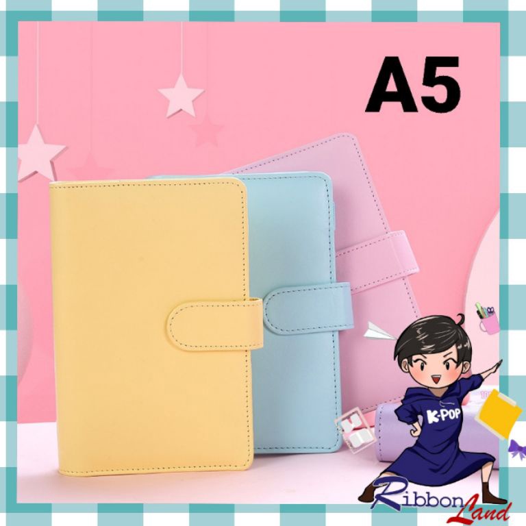 

KODE M34P A5 Binder Kulit PU 6 Ring Silver