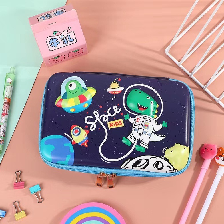 

KODE S74W Tempat Kotak Pensil Pulpen 3D Timbul EVA Unicorn Dinosaurus Astronot 22CM Anak Sekolah Pencil Case Waterproof Jumbo Besar Smiggle Lakilaki Perempuan