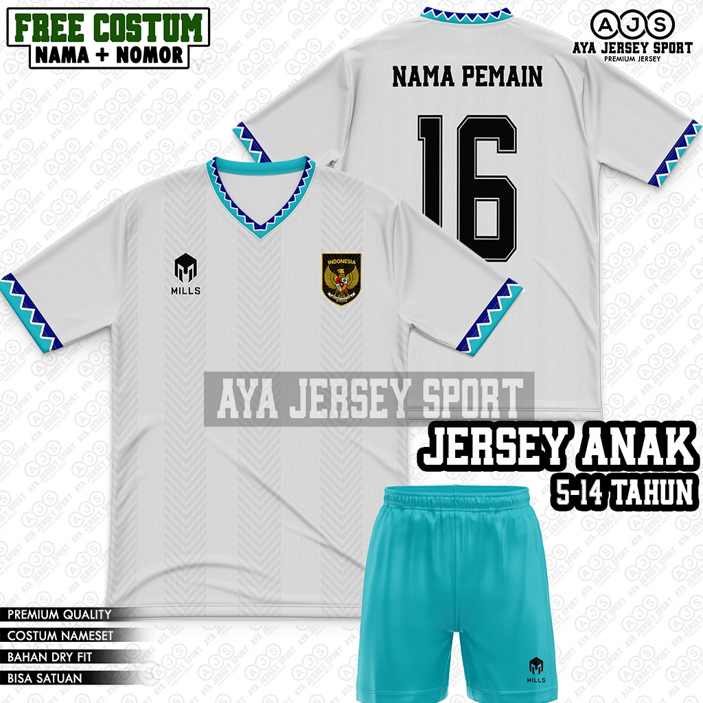 COD sablon Nama Nomor setelan baju bola jersey TIMNAS SEAGAME LINING anak junior terbaru kaos futsal