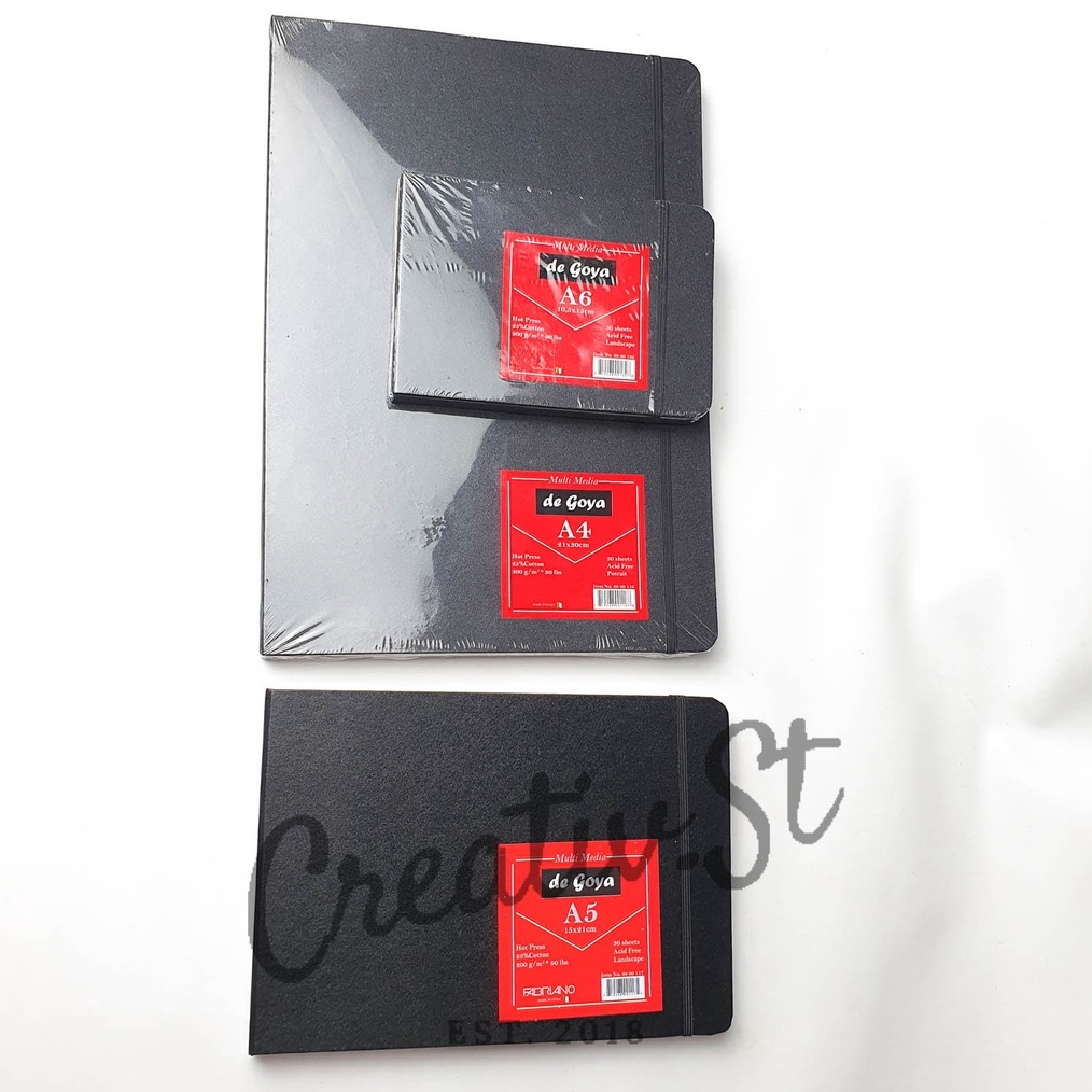 

KODE C1I de Goya Stitch Watercolor Book A6 A5 A4 Hot Press Potrait Landscape Buku Sketsa Lukis Cat Air