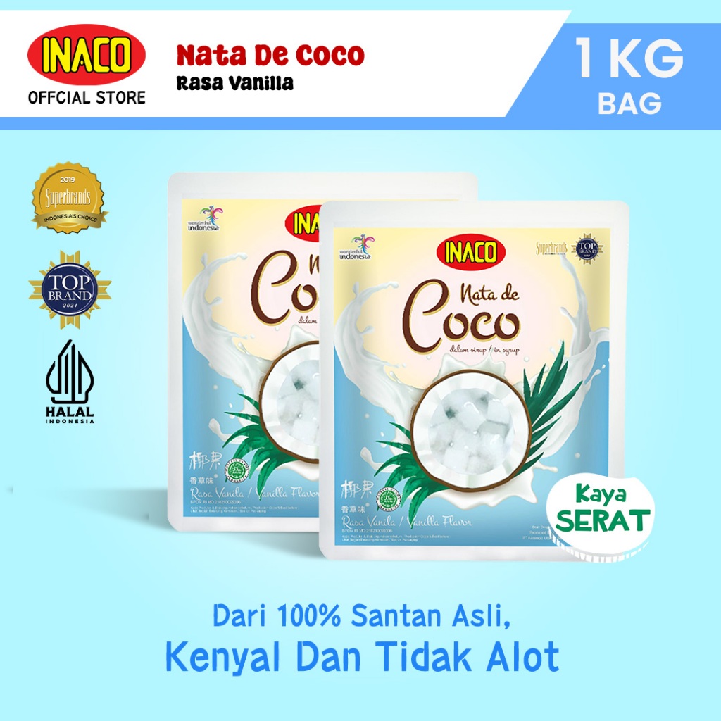 

INACO Nata De Coco Vanilla Pouch 1kg - Twinpack