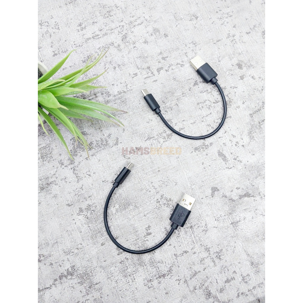 KZ Kabel Charger USB Type C Pendek 19cm USB A to USB Type C Cable Data Charging TWS Powerbank Gadget