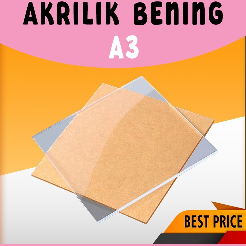 

KODE A67W AKRILIK TRANSPARAN MIKA BENING 3MM A3 42x3cm