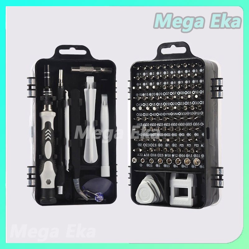 Obeng Set Obeng Set Mini 115 pcs Servis Reparasi Handphone Kacamata Jam Komplit/115 alat obeng Untuk