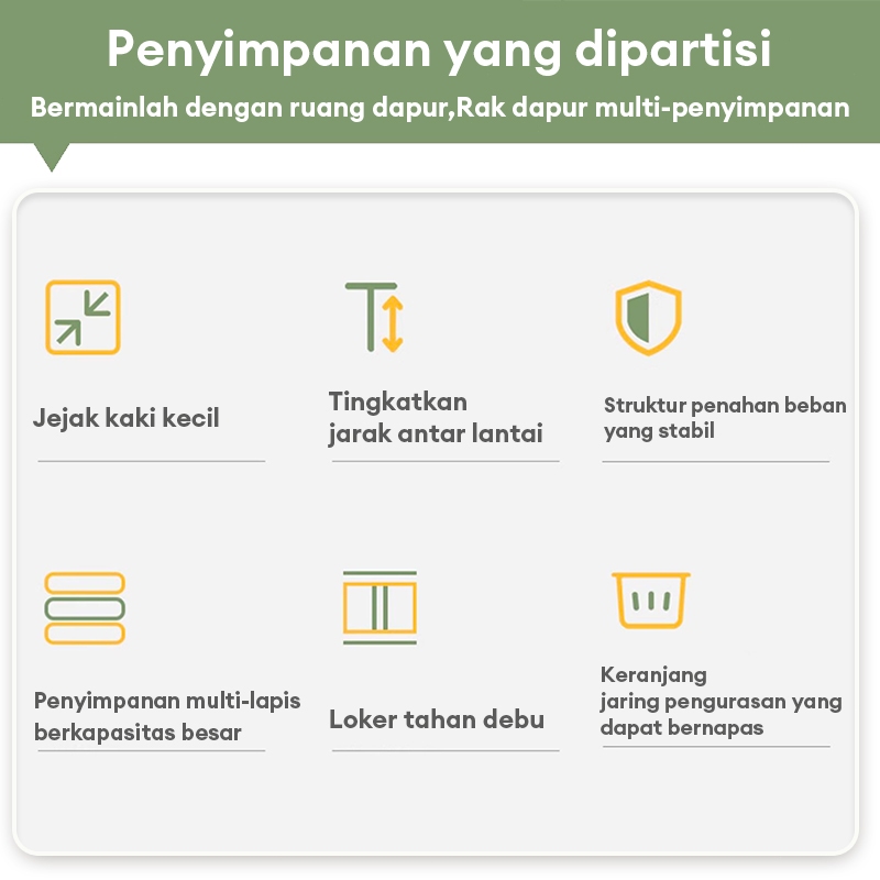 Lemari Dapur Serbaguna/Rak Microwave/Rak Oven Lemari Dapur/Rak Bumbu Kayu/Rak Serbaguna