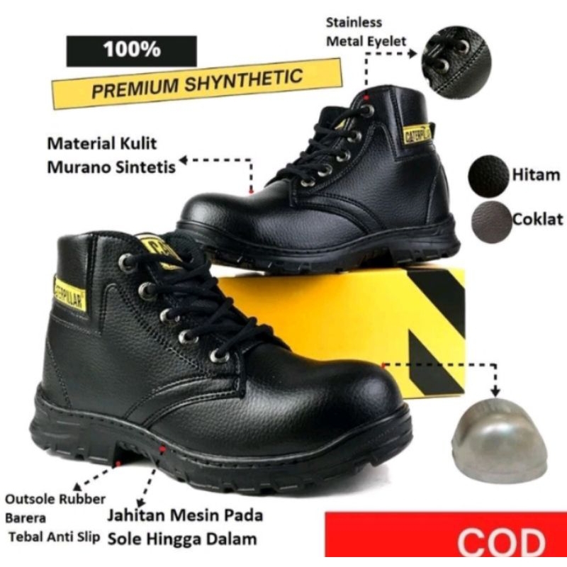 CUCI GUDANG SEPATU SAFETY BOOTS CATERPILLAR/SEPATU PROYEK