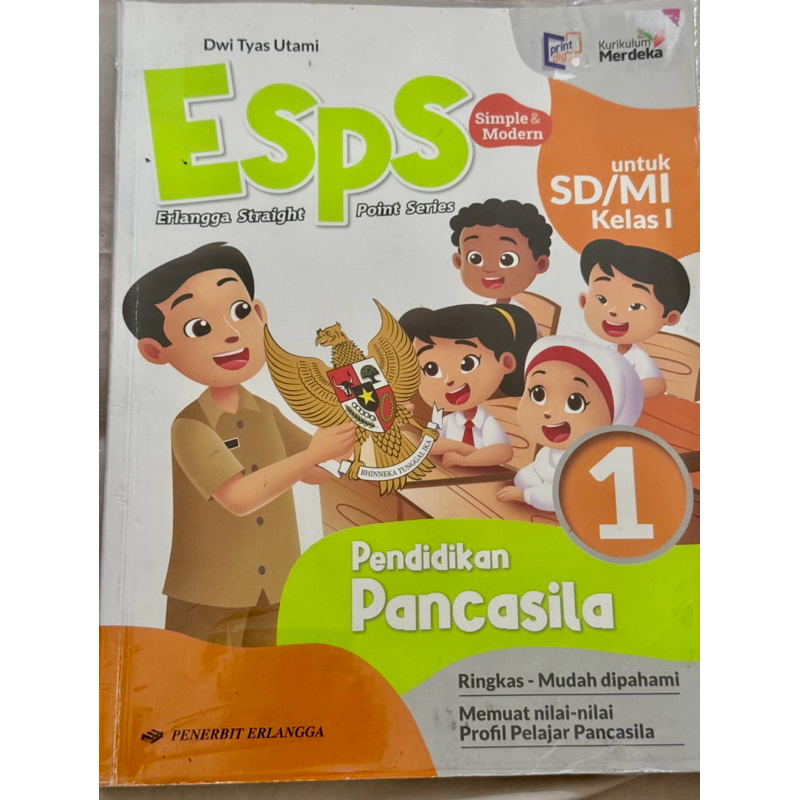 ESPS PPKN PENDIDIKAN PANCASILA KELAS 1 penerbit Erlangga
