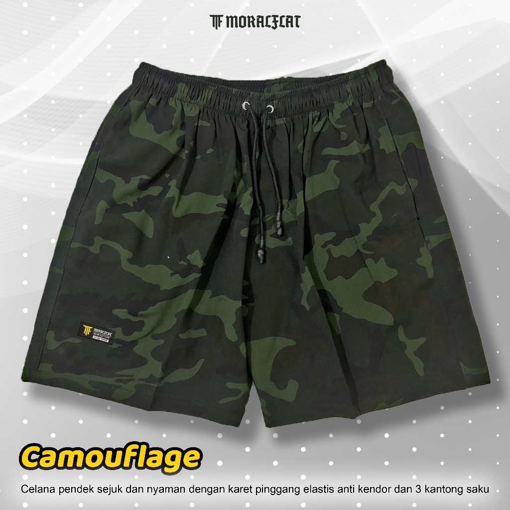 Moral Flat-Man Short-Celana Pendek-Black Army Series