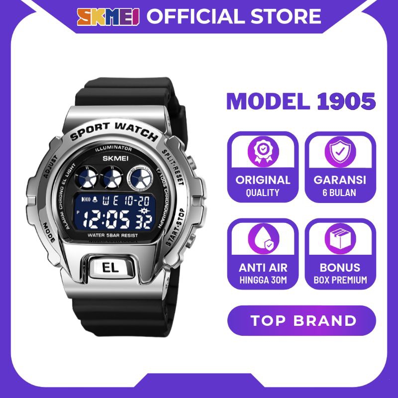 SKMEI Jam Tangan Digital Pria Anti Air 1905 Original