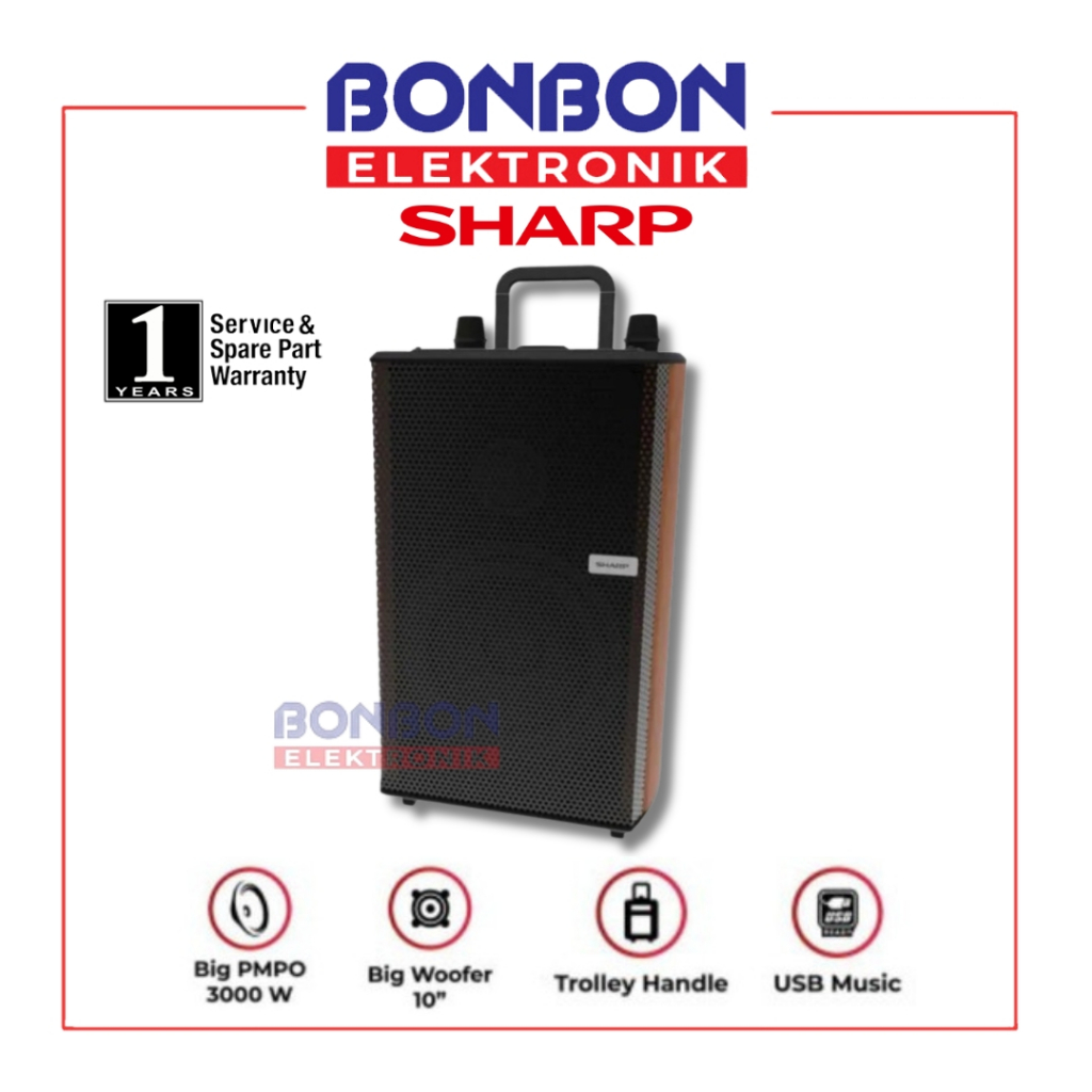 SHARP Speaker Active CBOX-TRB10MBO / Speaker System Trolly Series CBOX TRB10MBO