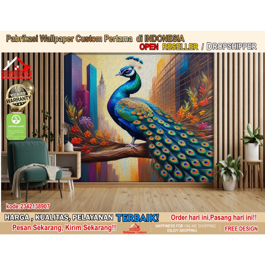 Wallpaper Custom Dinding Tema Burung Merek | Wallpaper Custom Dinding | Wallpaper Kamar | Wallpaper 