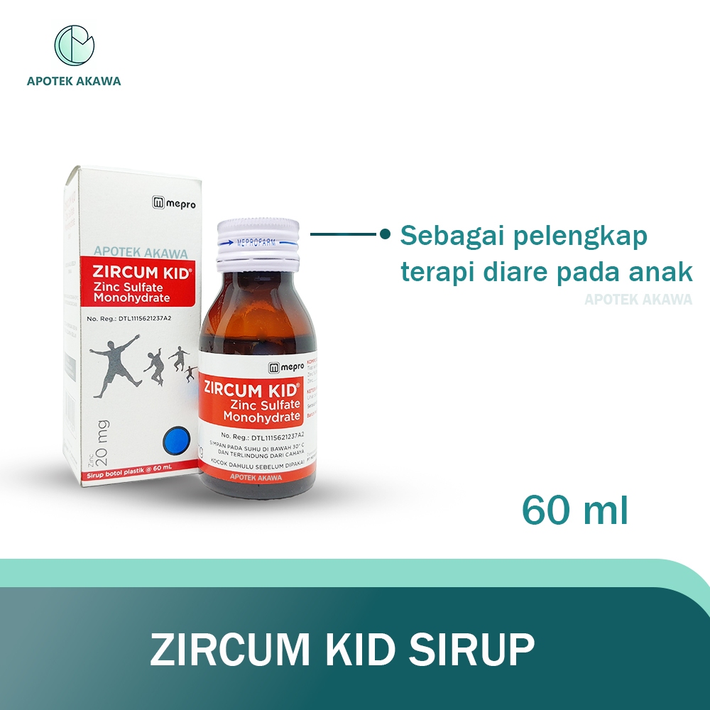ZIRCUM KID SIRUP 60 ML / ZINC 20 MG/5 ML / OBAT DIARE / APOTEK AKAWA