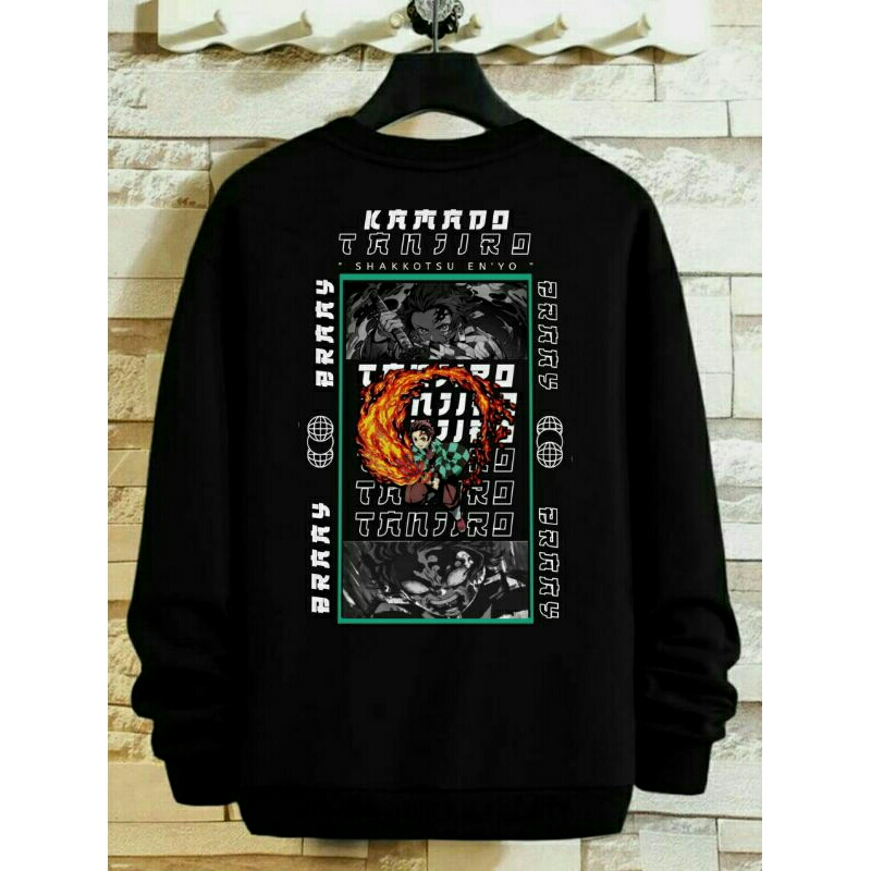 Sweater Sweatshirt Crewneck Anime Kimetsu No Yaiba edition kamado tanjiro Unisex