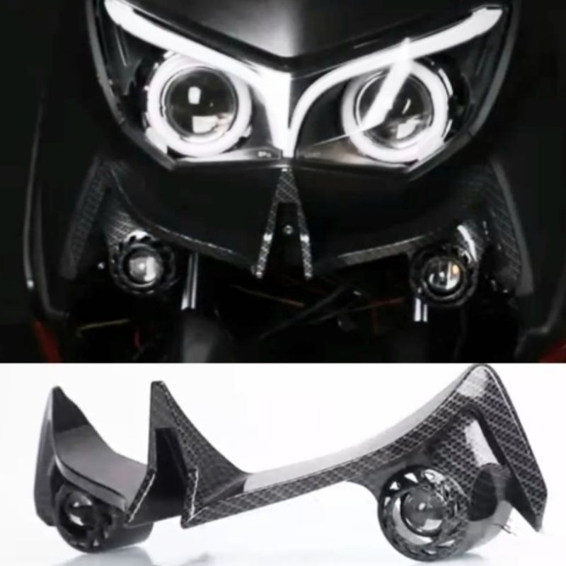 Winglet Depan Nmax New Plus Lampu Winglet Namx New Carbon Kualitas Terbaik.