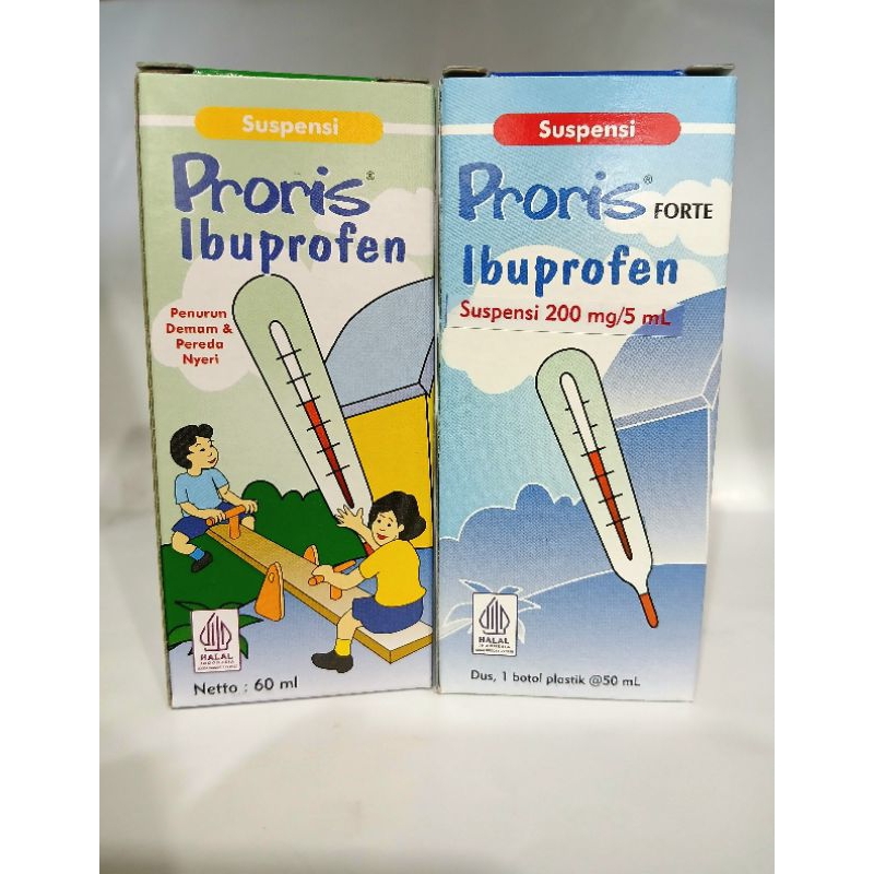 Proris 60ml (Ibuprofen 100mg) | Proris Forte 50ml (Ibuprofen 200mg) | Obat Demam & Pereda Nyeri