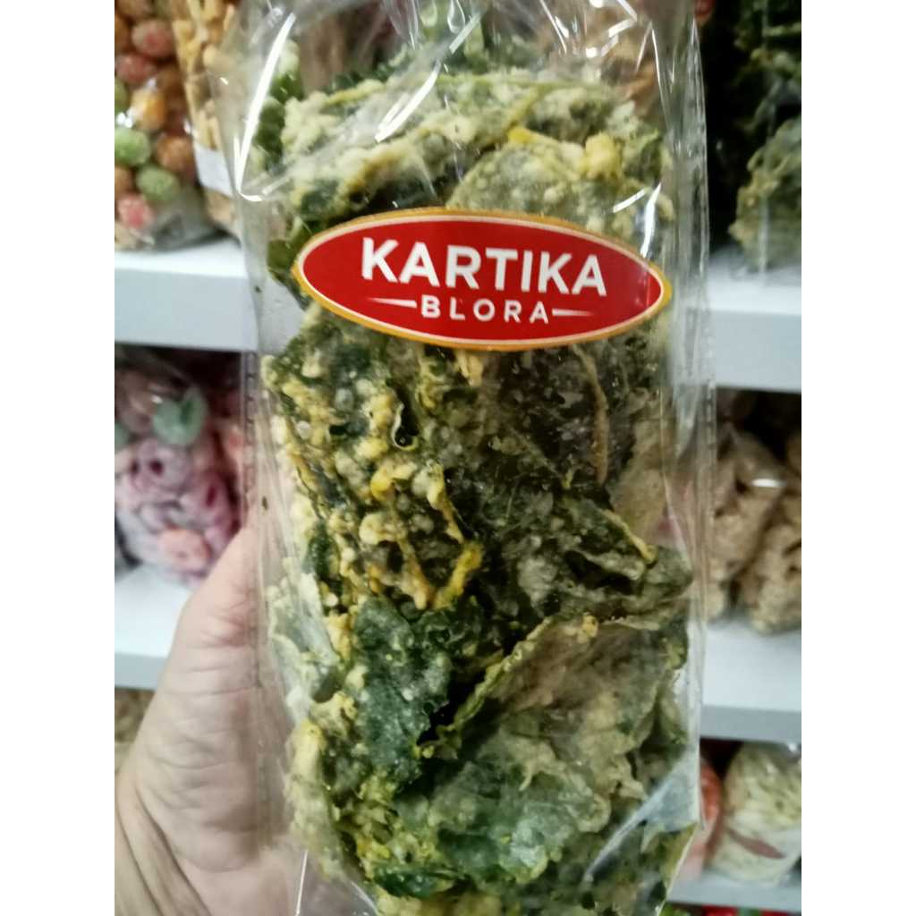 

Cemilan Snack Kripik Daun Bayam murah sehat