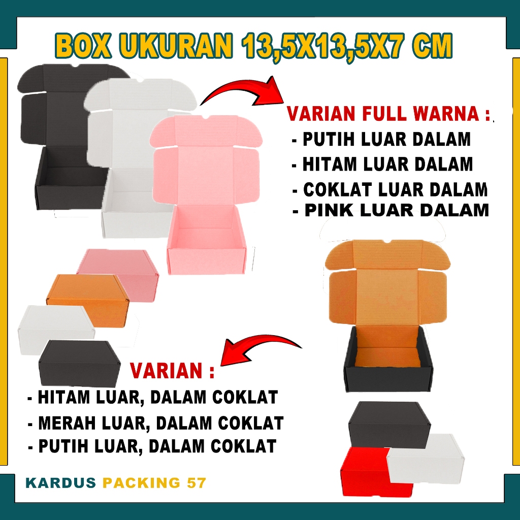 

Box 13,5x13,5x7 Cm / Box Lipat Samping / Box Hampers / Box Ikat Pinggang