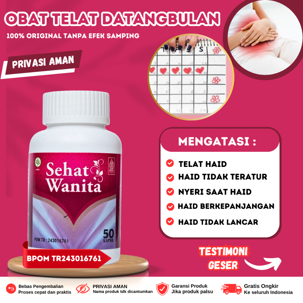 Obat Pelancar haid, Obat telat datang bulan, Pelancar haid telat 1 2 3 4 bulann, Jamu haid terlambat