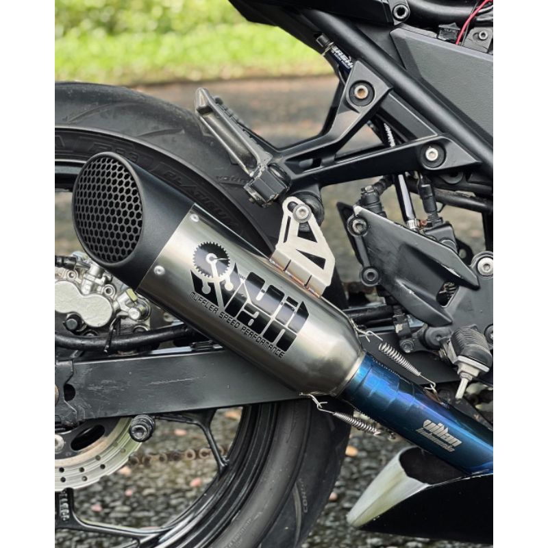 KNALPOT VILLAN TYPE TRIUMPH HEADER BLUE CBR250RR,NINJA250,R25