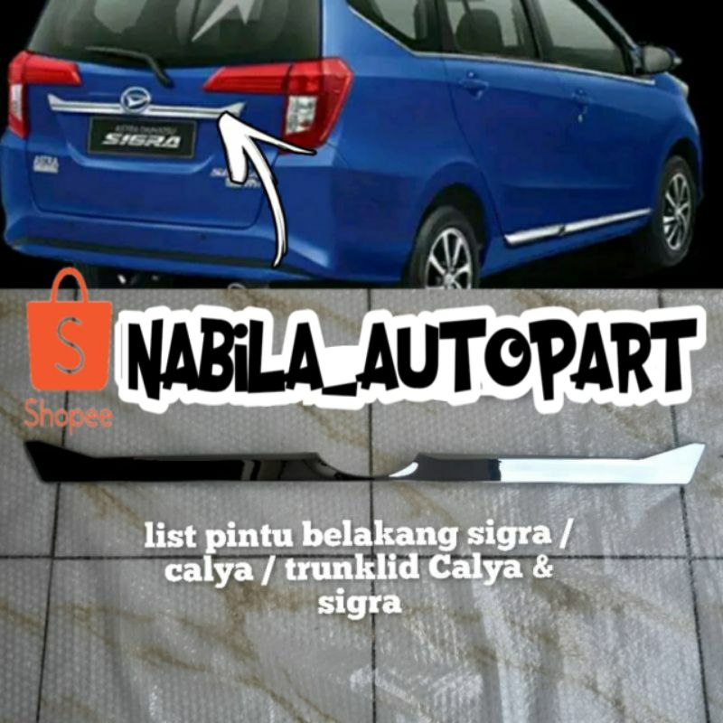 List Belakang Calya Sigra Chrome Original / List Belakang Calya Sigra