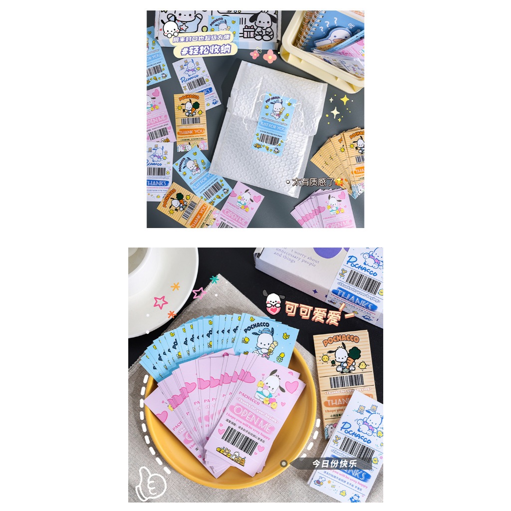 

Stiker Label Pochacco dan Capybara Stiker Segel Untuk Tempel di Packaging Sealing Stickers