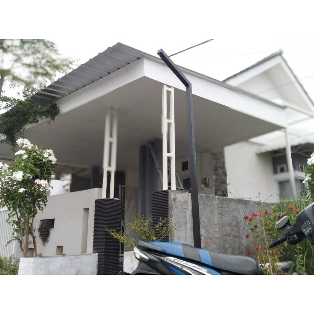 kanopi minimalis bahan atap spandek+GRC