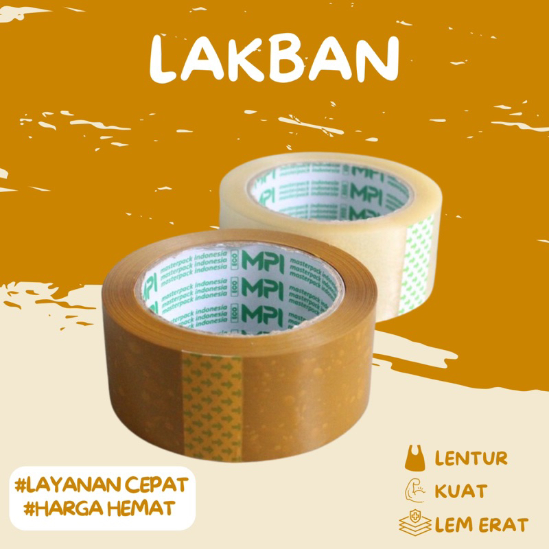 

Lakban Bening Coklat 45mm x 90Yard 2 Inch Tape Perekat Premium Selotip Murah termurah