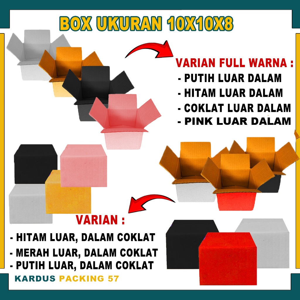 

PAKET 50 Box 10x10x8 Cm / Box Packing A1 / Kotak Kado / Kotak Parfum / Aksesoris