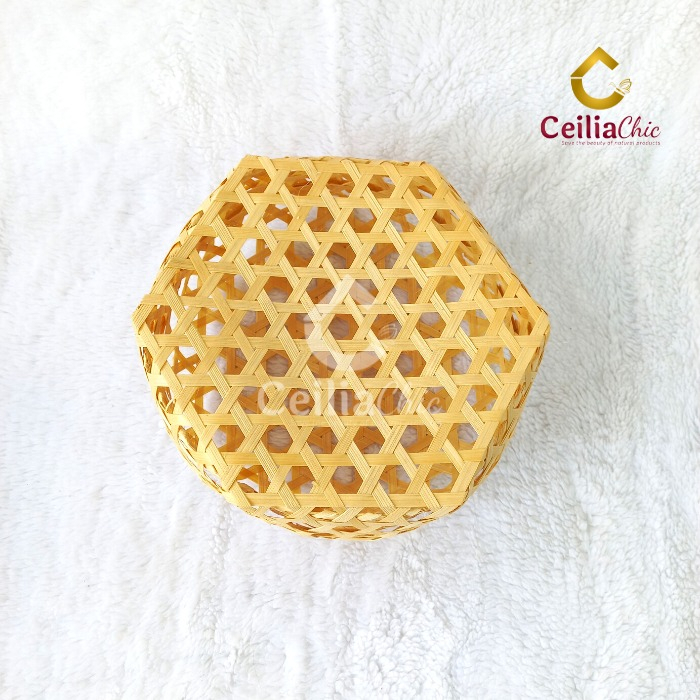 

Kotak omplong Segi6 Packaging Hampers kue kering, Hampers Parcel Wadah Mangkuk Anyaman Bambu