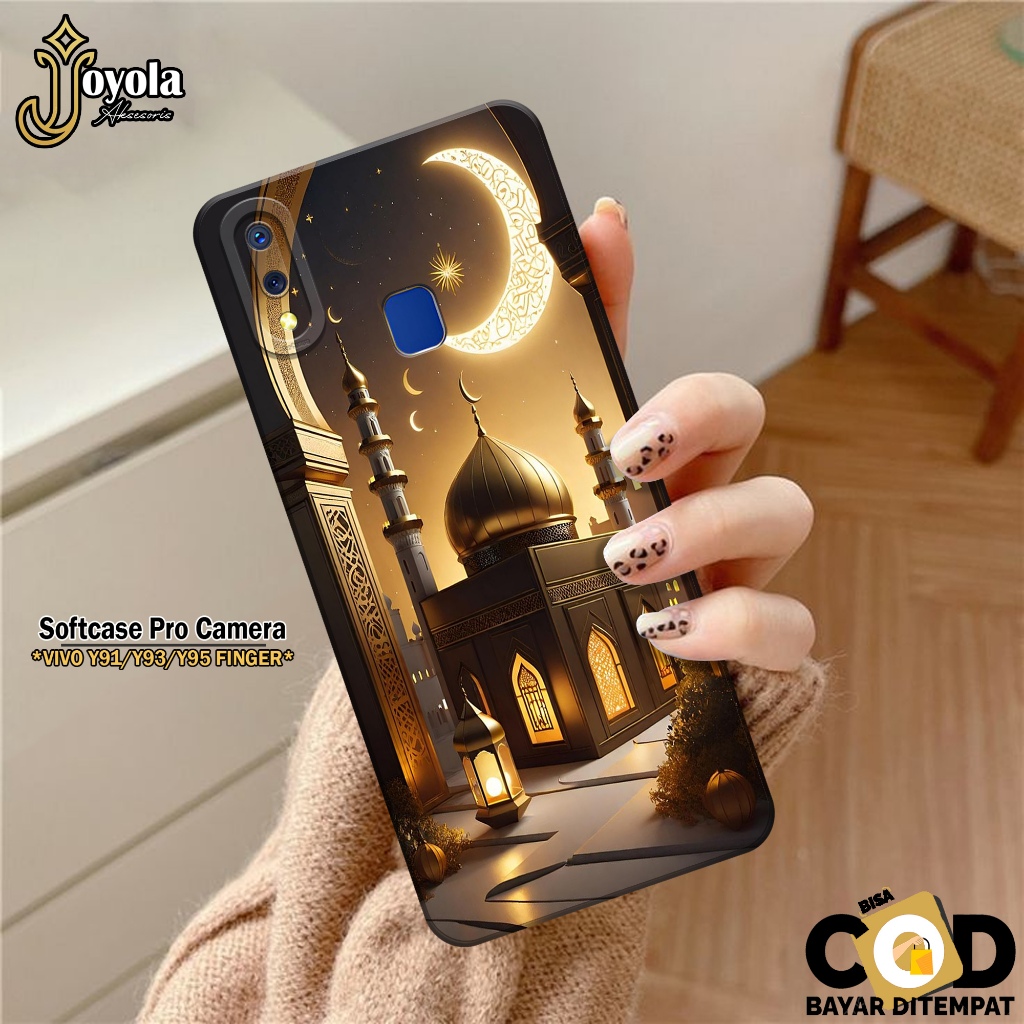 Case VIVO Y91/Y93/Y95 FINGER Fashion Casing Masjid Softcase Pro Camera - Case Pelindung Kamera - Bum