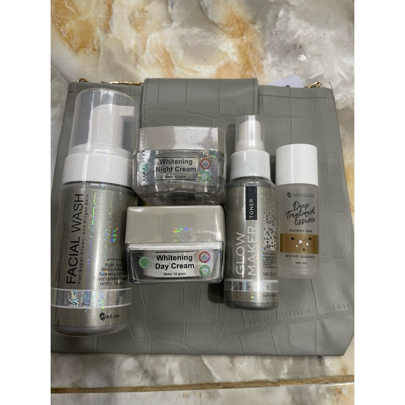 MS GLOW PAKET WHITENING FREE MINI DTE SALMON