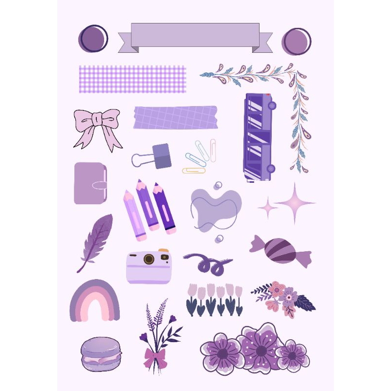 

Sticker BuJo//sticker dekorasi//sticker ungu//sticker lucu//sticker Aeshtetic