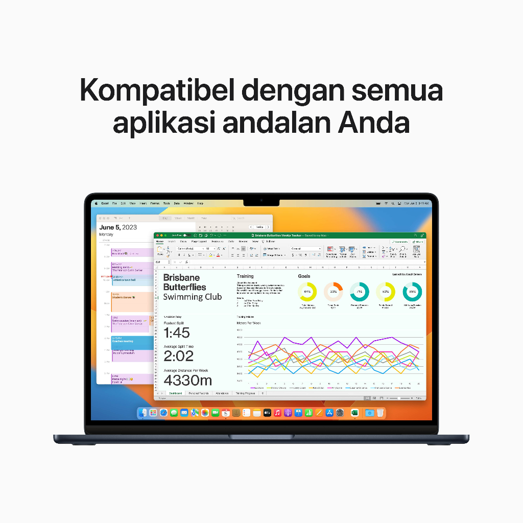 Apple Macbook Air (15 inci, M2, 2023) 256 GB