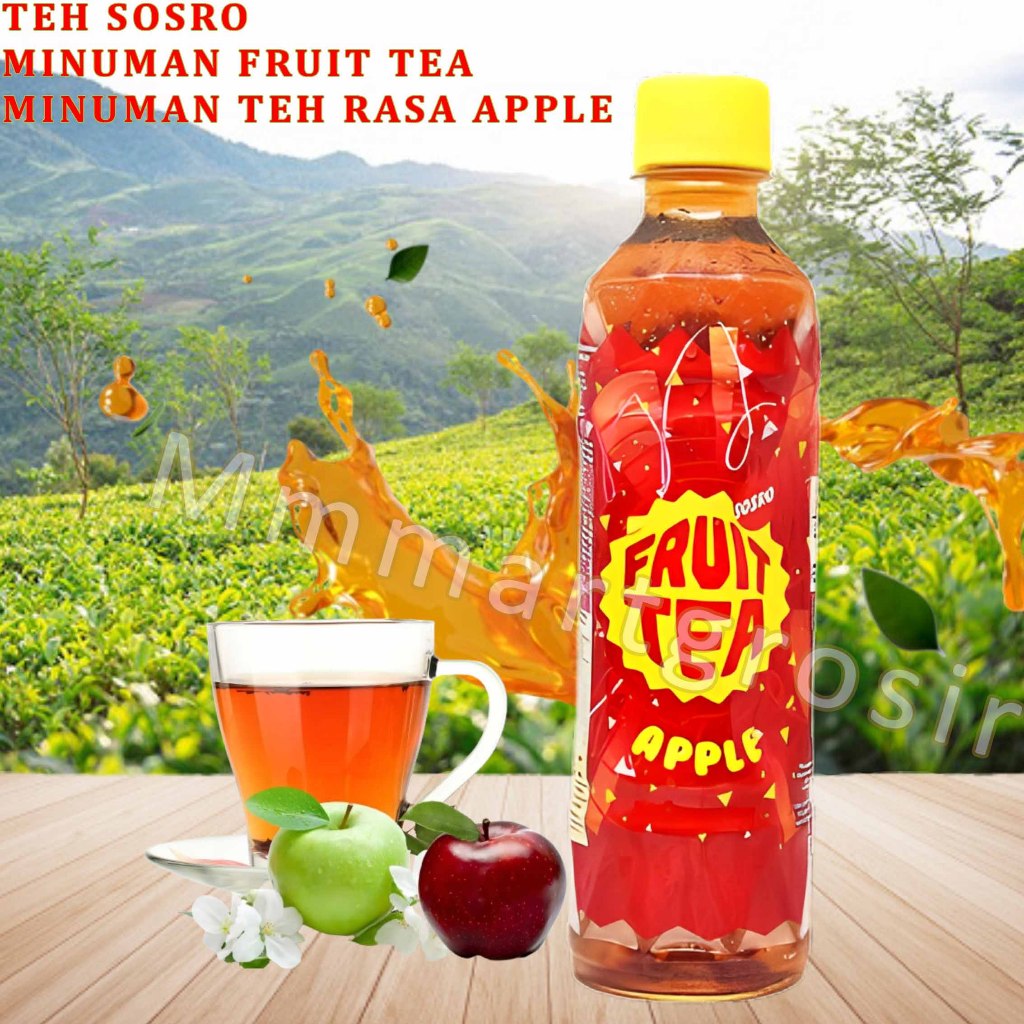 

Fruit Tea Sosro / Minuman Teh Kemasan Botol / Teh Rasa Apple / 350ml