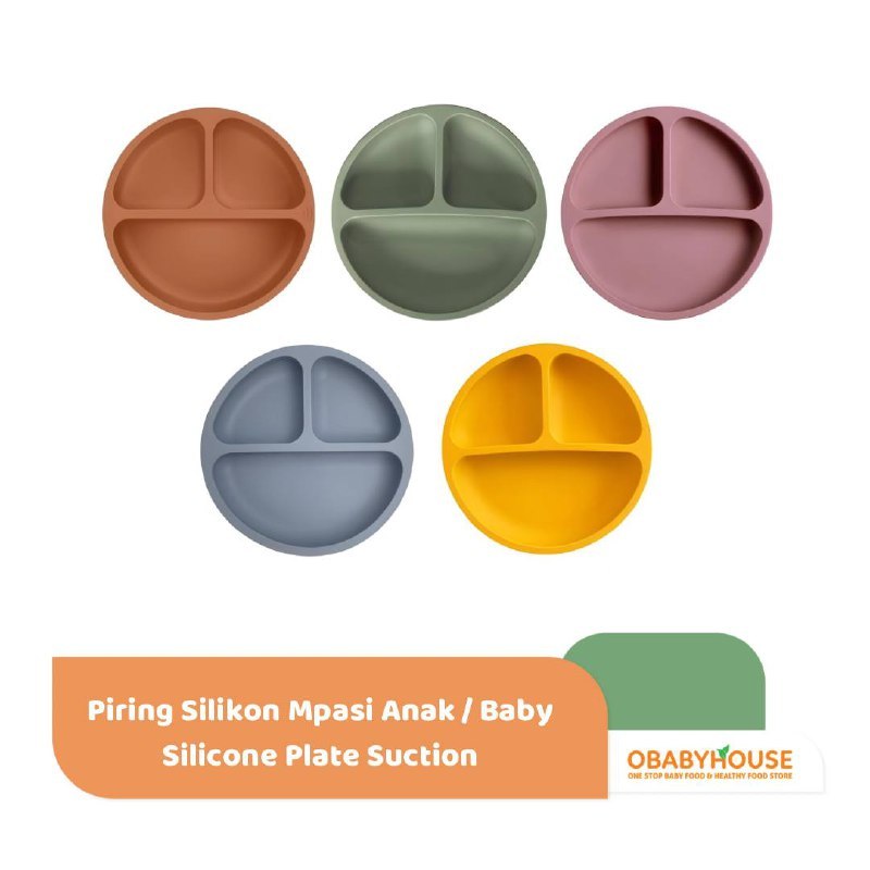 Piring Silikon Mpasi Anak | Baby Silicone Plate Suction