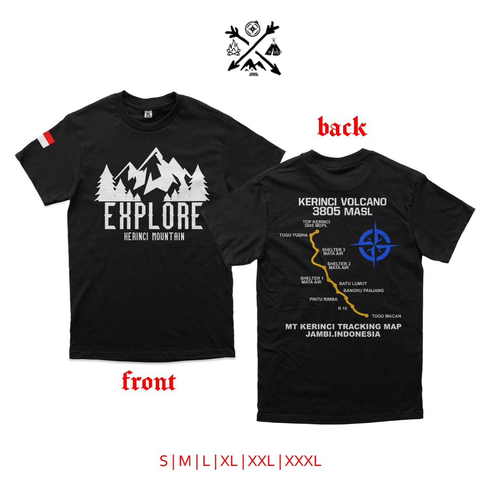 kaos pendaki gunung kerinci kaos outdoor