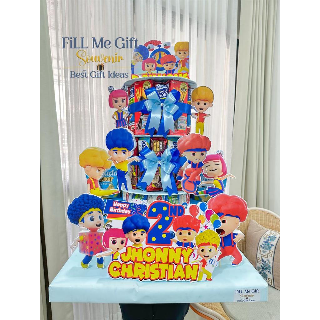 Dbillions Snack Tower Cowok / Kado Ulang Tahun / Tart Snack 3 Tingkat Birthday