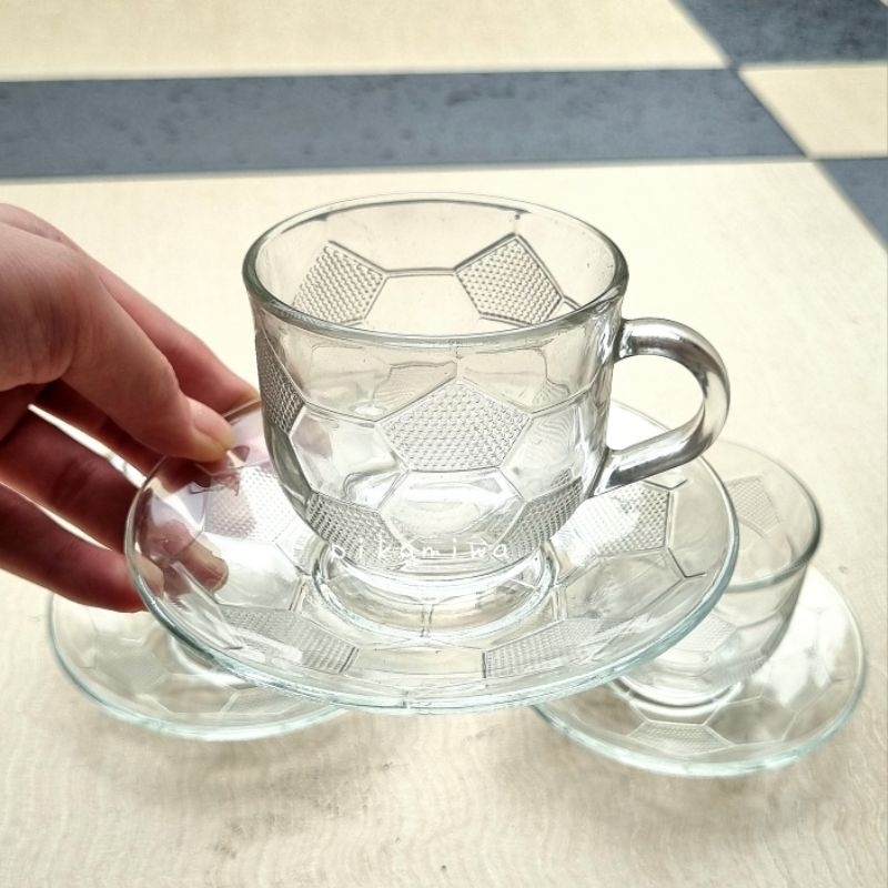 8 PCS RIO KIMGLASS cangkir tatak kaca cangkir murah cangkir kado cangkir set cangkir motif