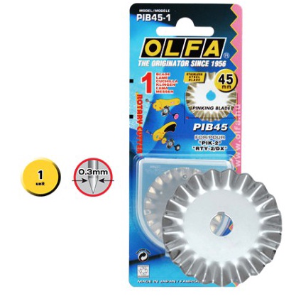 

OLFA Refill Pisau Rotary Cutter PIB451 1pcpack Pinking Blade i G4D8