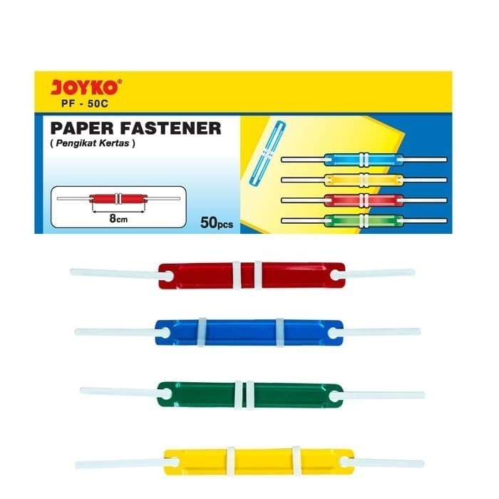 

PAPER FASTENER / ACCO WARNA / PENGIKAT KERTAS JOYKO PF-50C 1 BOX ISI 50 PCS