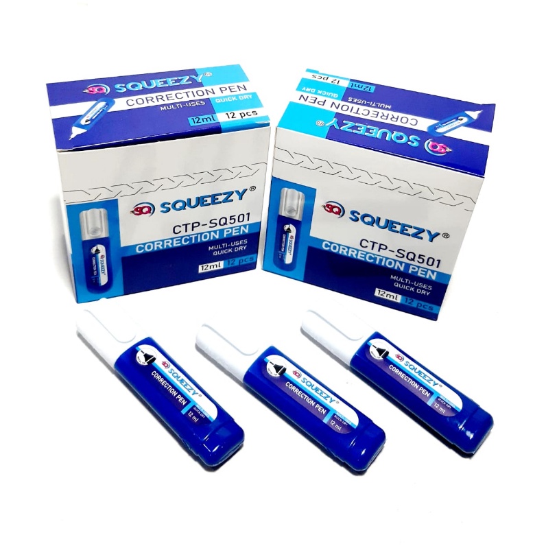

Harga 1Kotak 12pcs Correction Pen 12ML CTPSQ51 SQUEEZY BESAR v I6A8