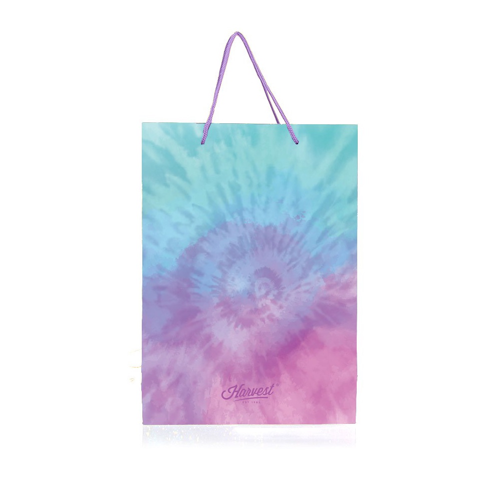 

PRODUK AWAL TAHUN Tas Kertas Paper Bag Harvest Rainbow Tie Dye Blue Purple