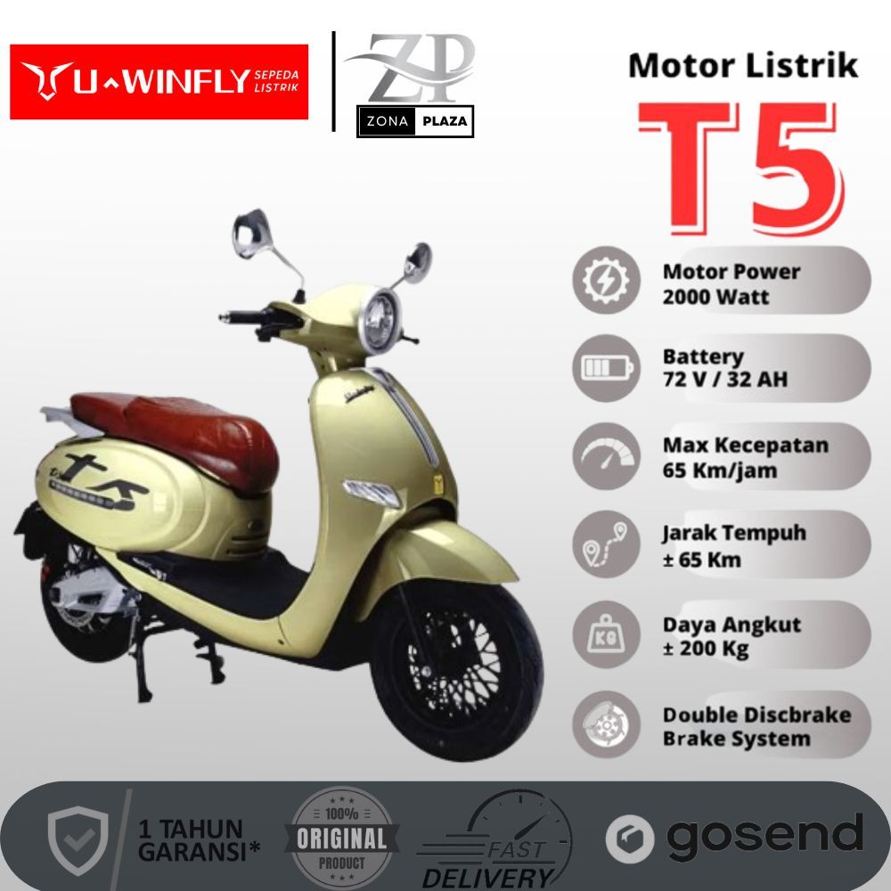 Motor Listrik Uwinfly T5 Vespa 2000W 72V 20Ah Murah Bandung Garansi Resmi Uwinfly