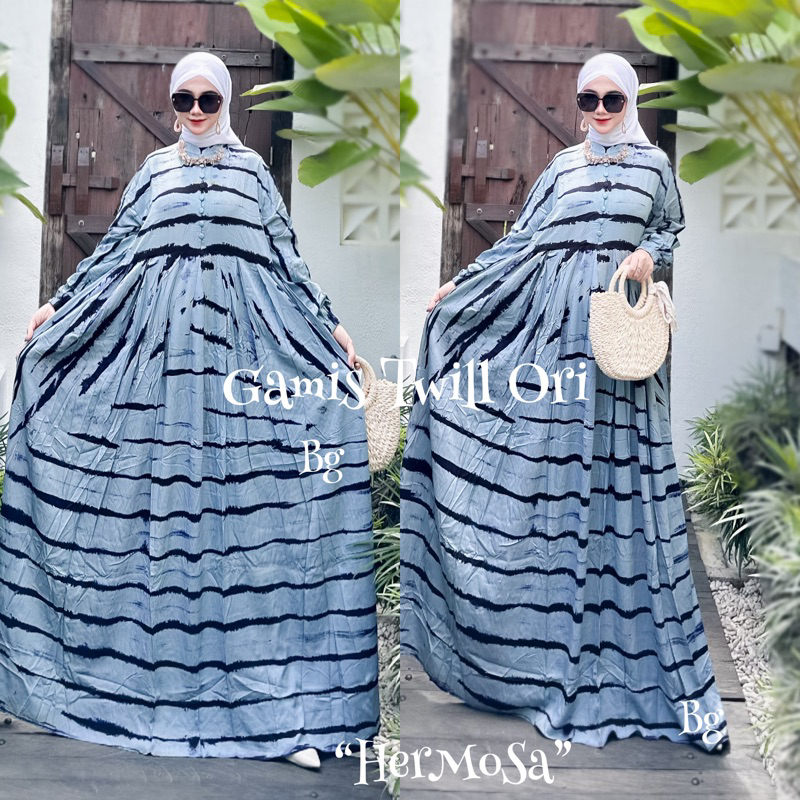 Gamis twill Ori bg collection Motif Hermosa