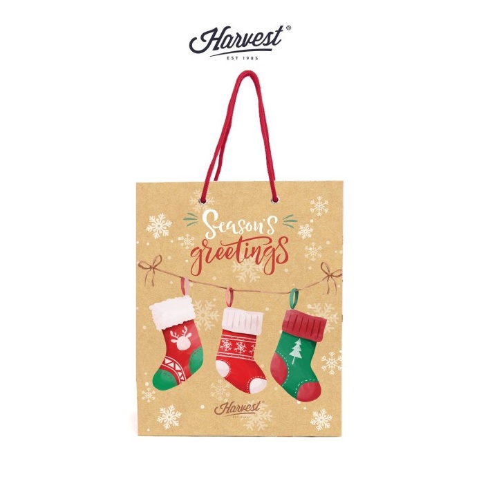 

HANYA DISINI PROMO Paper Bag Natal Christmas Harvest Merry Xmas M SG Socks