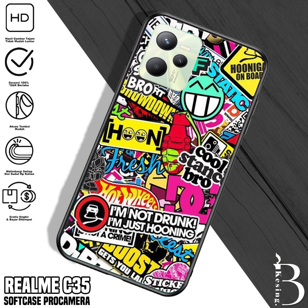Case Realme C35 - Casing Realme C35 Motif GRAFF - Silikon Hp Realme C35 - Kesing Hp Realme C35 - Sof