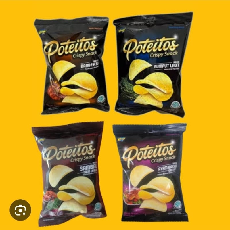 

Poteitos Crispy Snack Keripik Kentang 1 rencana isi 10 pcs @12 gram