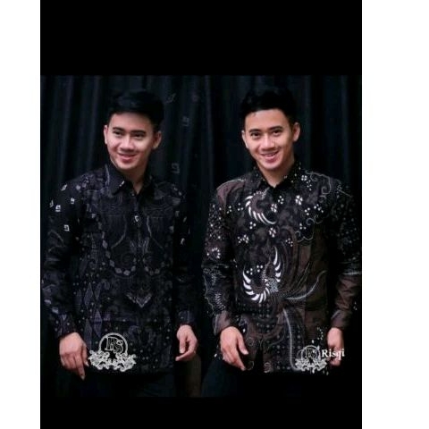 Batik Pria Lengan Panjang BATIK AZMIL HRB026 motif KERATONAN