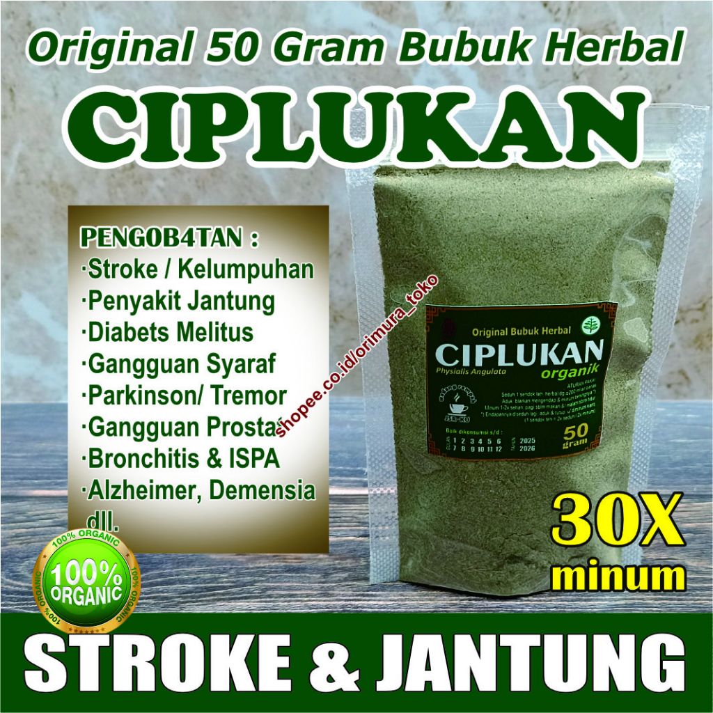 

CIPLUKAN ORGANIK bubuk >> 0b4ti Stroke – Kelumpuhan – Jantung - Diabets – Syaraf dll <<